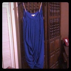 Double Zero blue dress with silver straps
